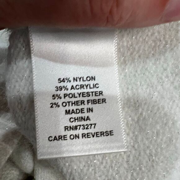 Elle White Pearl Neckline Detail Soft Mock Neck Sweater - Picture 8 of 8